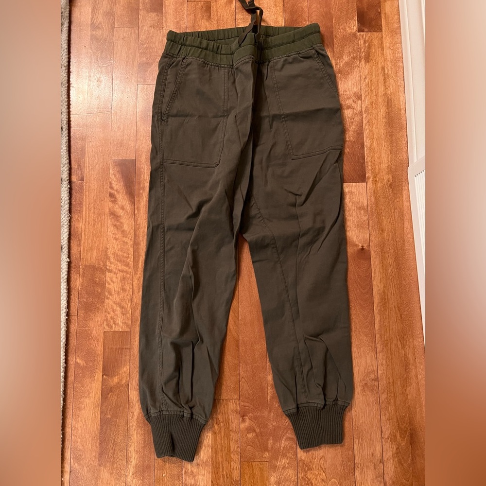 Roots Army Green Cotton Joggers